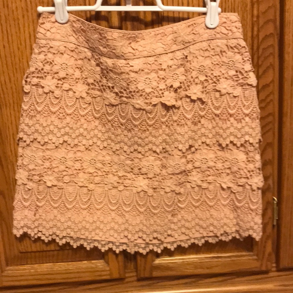 Light pink lace skirt